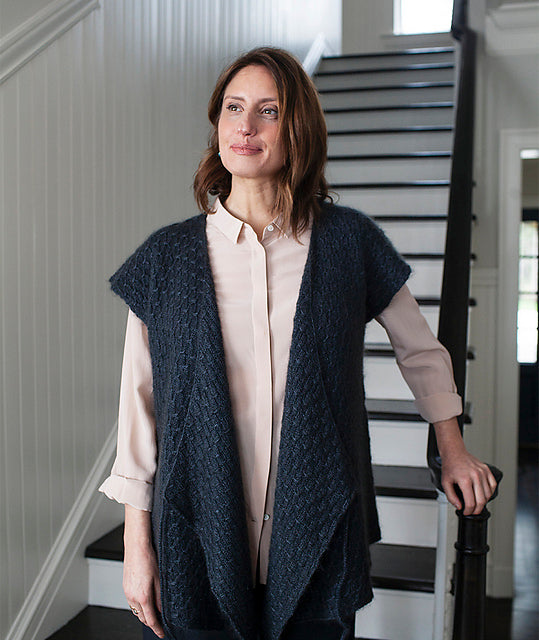 A Churchmouse Yarns and Teas Pattern - Wrap & Tie Apron Vest (PDF)