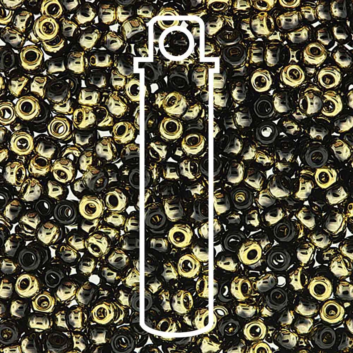 6/0 Czech Seed Beads  - Unions Black California Night (Color #401-98543) 20 Gram Tube