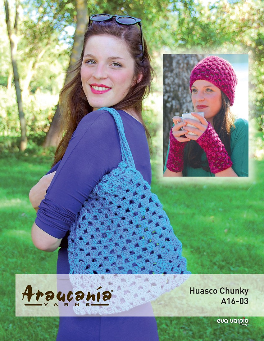 A Araucania Huasco Chunky Crochet Pattern - Wrist Warmers & Hat (PDF)
