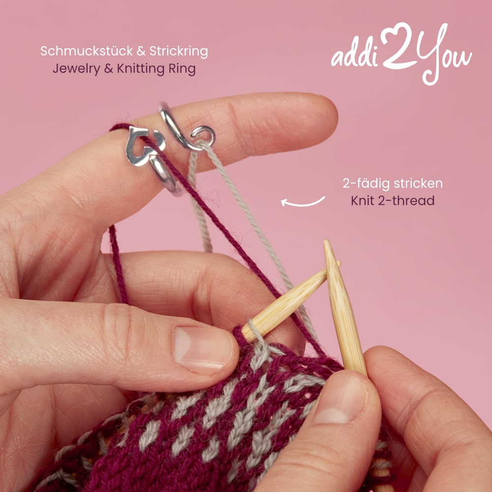 Addi 925 Sterling Silver Knitting Ring - Large 56mm - US Size 7.5-8