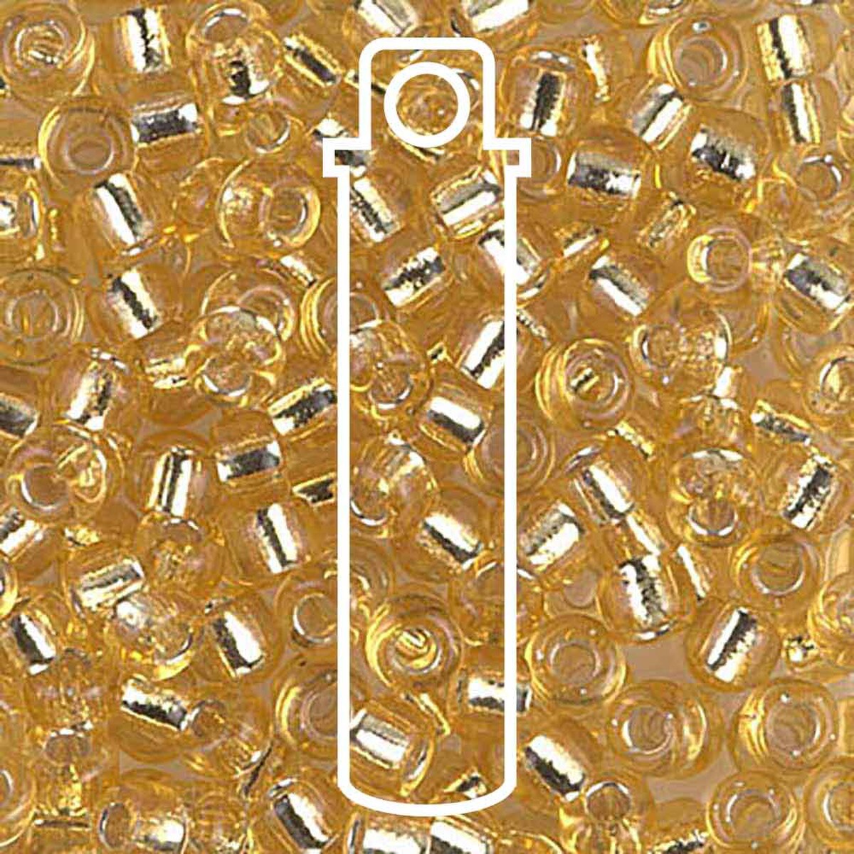 Miyuki Japanese Seed Beads Size 6/0 - Silver Lined Light Gold (Color #9002)