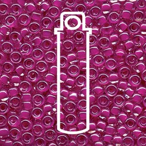 Miyuki Japanese Seed Beads Size 6/0 - Fuchsia Lined Crystal (6-9209-TB)