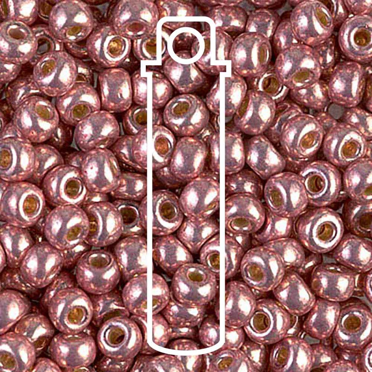 Miyuki Japanese Seed Beads Size 6/0 - Duracoat Galvanized Dark Coral (Color #94209)