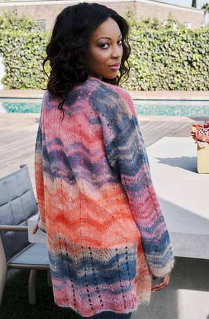A Lana Grossa Pattern Silk Hair Print  - #6000E - Zig Zag Coat (PDF)