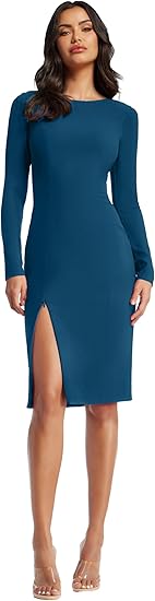 New w/ Tags Dress the Population Womens Nadia Bodycon Midi Dress Size XS