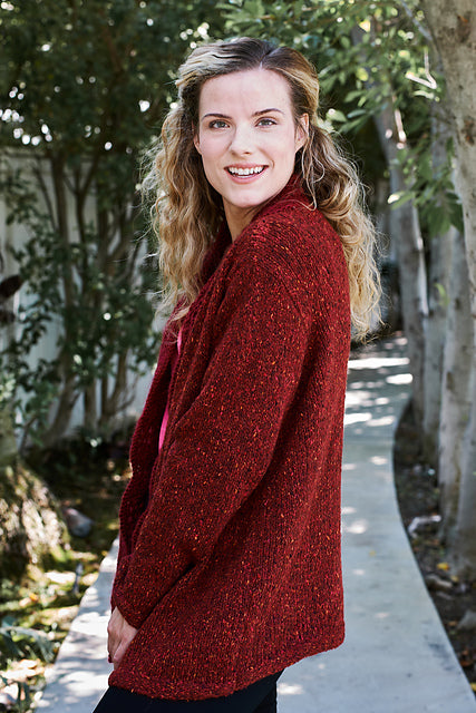 FREE with Purchase of FOUR balls of Trendsetter Kinsale - A-Line Cardigan with Lace Collar 6701T (PDF)