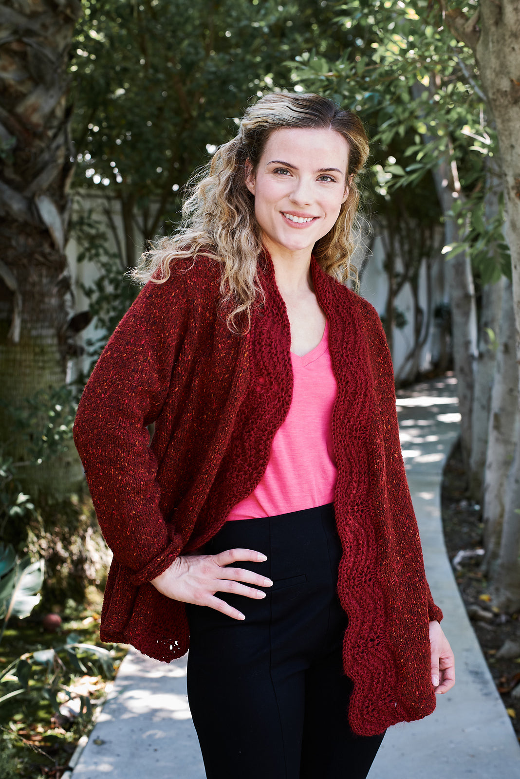 FREE with Purchase of FOUR balls of Trendsetter Kinsale - A-Line Cardigan with Lace Collar 6701T (PDF)