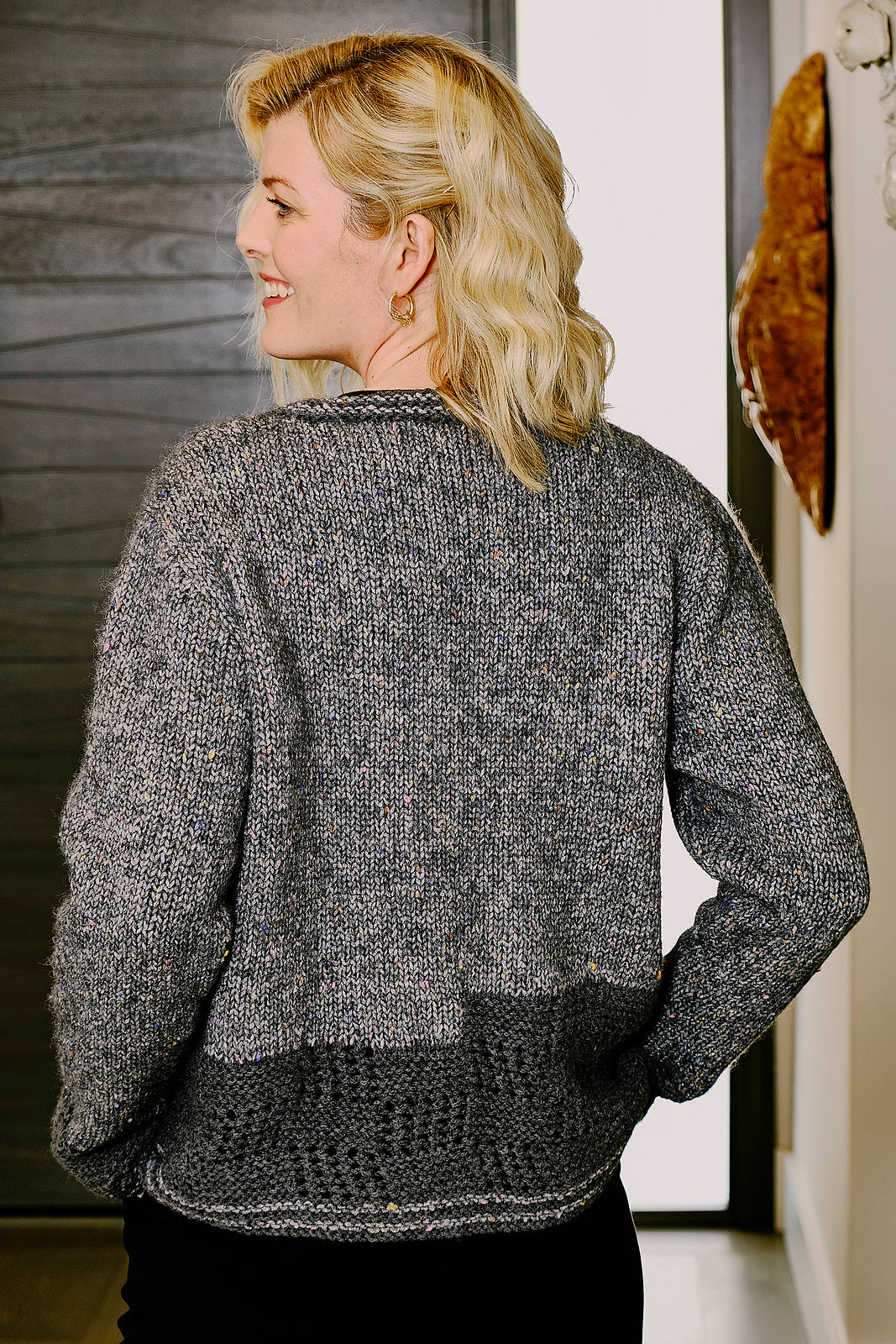 FREE with Purchase of TWO skeins of Trendsetter Vibe or Lana Grossa Cool Merino - #6900B - Opposites Attract Cardigan (PDF)