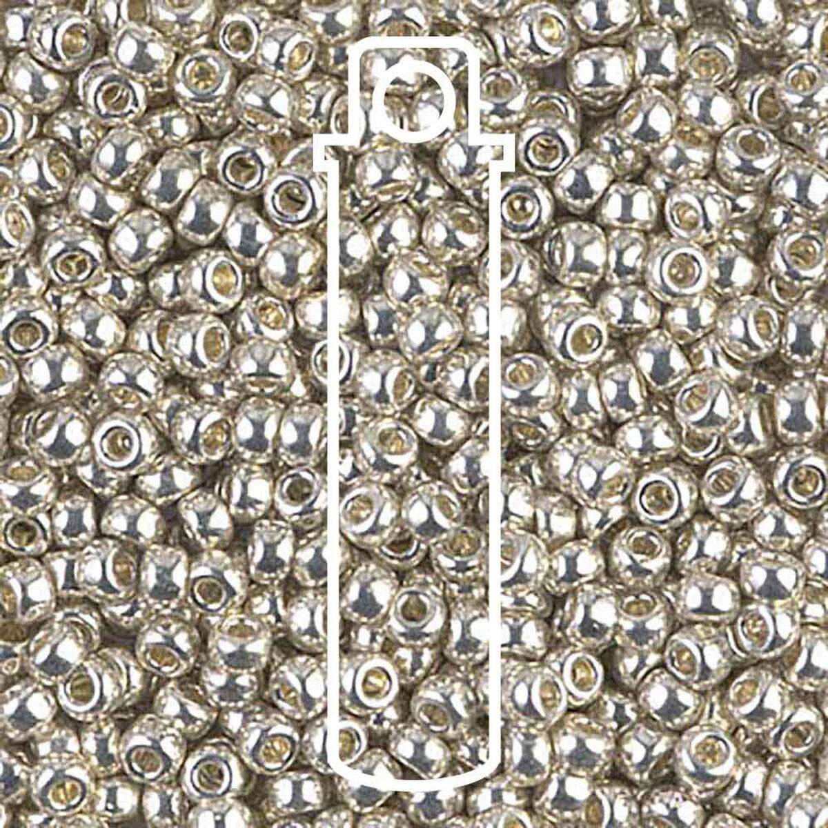 Miyuki Japanese Seed Beads Size 8/0 - Galvanized Silver (Color #91051) 22 Gram Tube