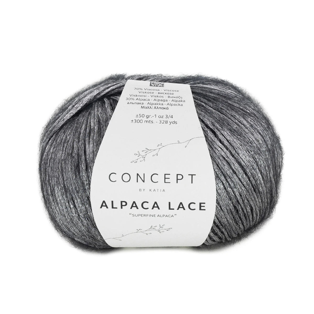 Katia Concept Alpaca Lace - Black (Color #89)