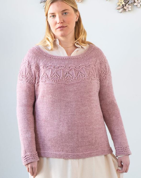 A Berroco Lanas Pattern - Auberge Sweater (PDF) knitting pattern on sale at Little Knits