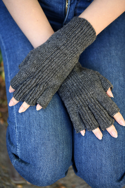 A FREE Cascade 220 Fingering Pattern - Ribbed Fingerless Gloves (PDF)Knitting Pattern on Sale at Little Knits
