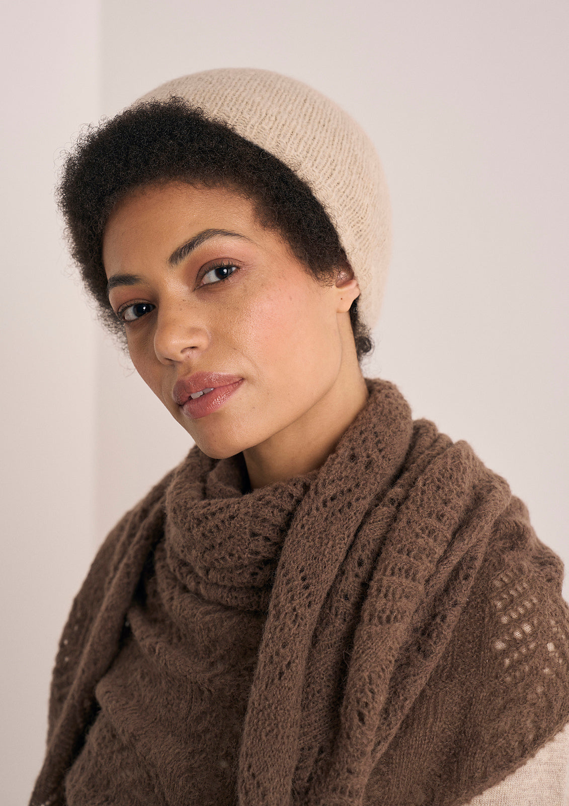 A Mode at Rowan Alpaca Haze Pattern - Pier + Metton Hat and Shawl (PDF)