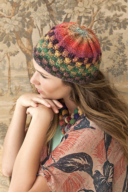 A Noro Pattern - Checkerboard Cap (PDF) knitting pattern on sale at little knits