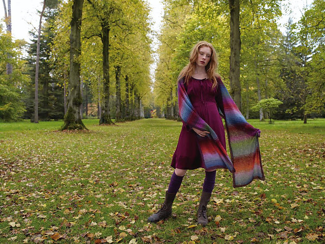 A Rowan Kidsilk Haze Pattern - Alder Wrap (PDF)