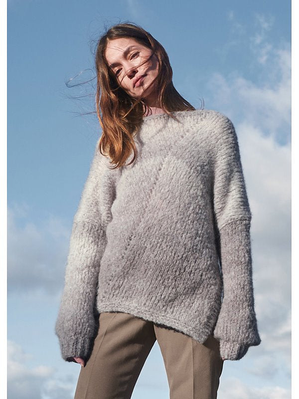 A FREE Lana Grossa Avio Pattern - Asymetrical Pullover - Design 6 (PDF)