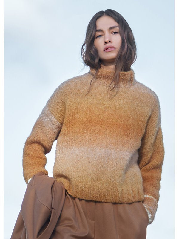 A FREE Lana Grossa Avio & Cool Merino Pattern - Pullover with Standup Collar - Design 29 (PDF)