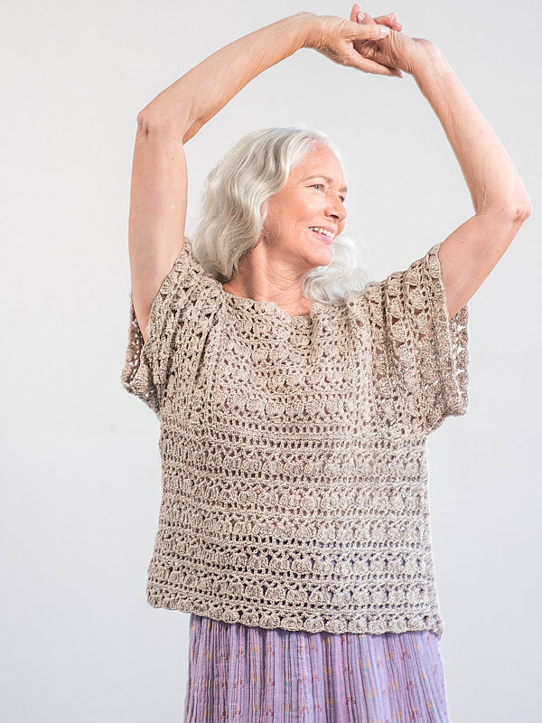 A Berroco Gaia Crochet Pattern - Azores Tee (PDF)