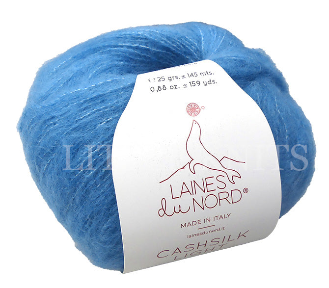 Laines Du Nord Cashsilk Light - Teal Blue (Color #3200) knitting and crochet yarn on sale at little knits