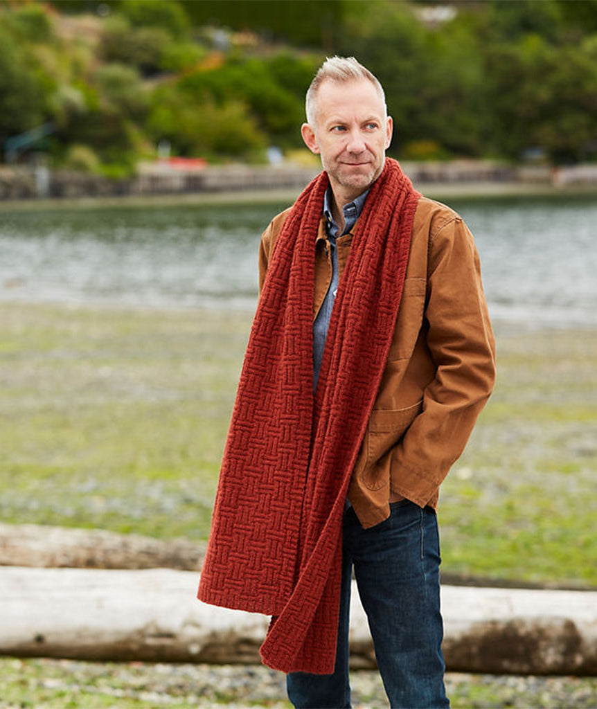 A Churchmouse Yarns and Teas Pattern - Big & Bigger Basketweave Wrap (PDF)