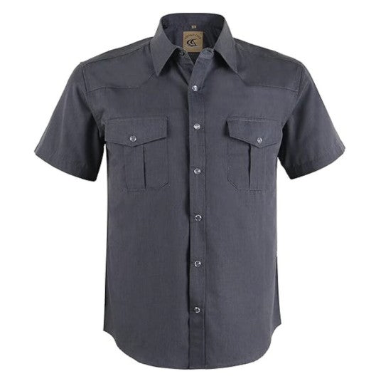 COEVALS CLUB Men's Western Cowboy Short Sleeve Pearl Snap Shirt Size XXL