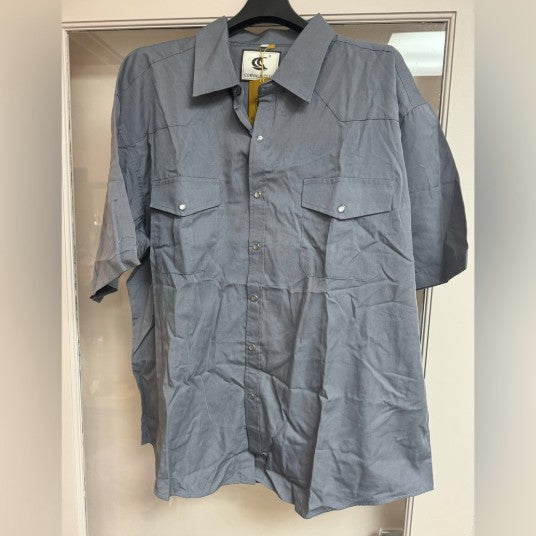 COEVALS CLUB Men's Western Cowboy Short Sleeve Pearl Snap Shirt Size XXL