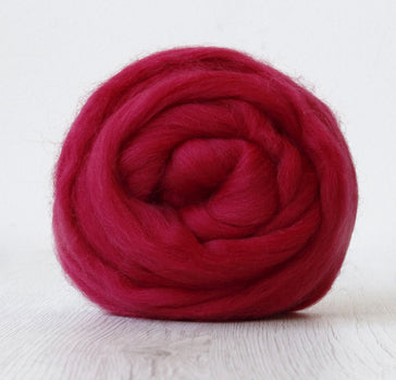 DHG Corriedale Wool Tops - Classic Collection - Raspberry - 100g (3.5oz)