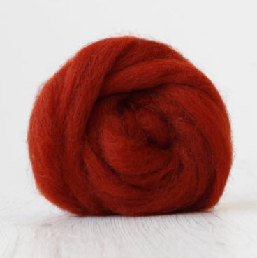 DHG Corriedale Wool Tops - Classic Collection - Rust - 100g (3.5oz)