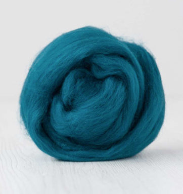 DHG Corriedale Wool Tops - Classic Collection - Teal - 100g (3.5oz)