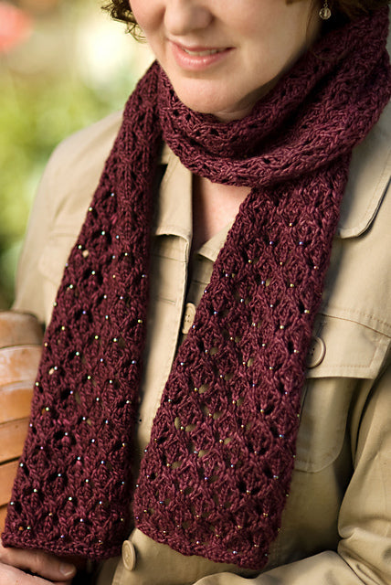A Churchmouse Yarns and Teas Pattern - English Mesh Lace Scarf (PDF)