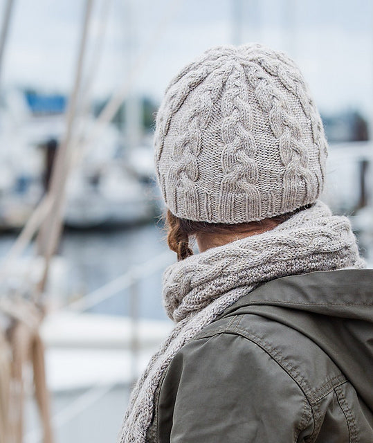 A Churchmouse Yarns and Teas Pattern - Fair Winds Beanie & Scarf (PDF)