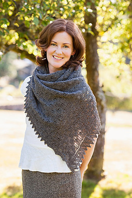 A Churchmouse Yarns and Teas Pattern - Fir Cone Scarf & Wrap (PDF)