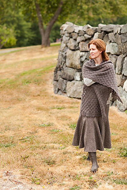 A Churchmouse Yarns and Teas Pattern - Fir Cone Scarf & Wrap (PDF)