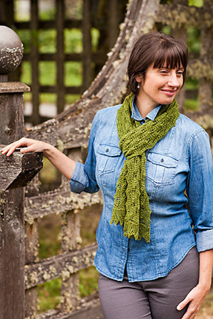 A Churchmouse Yarns and Teas Pattern - Fir Cone Scarf & Wrap (PDF)