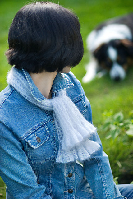 A Churchmouse Yarns and Teas Pattern - Two-Way Ruffled Scarf (PDF)