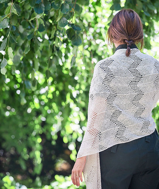 A Churchmouse Yarns and Teas Pattern - Chevron Lace Wrap and Scarf (PDF)