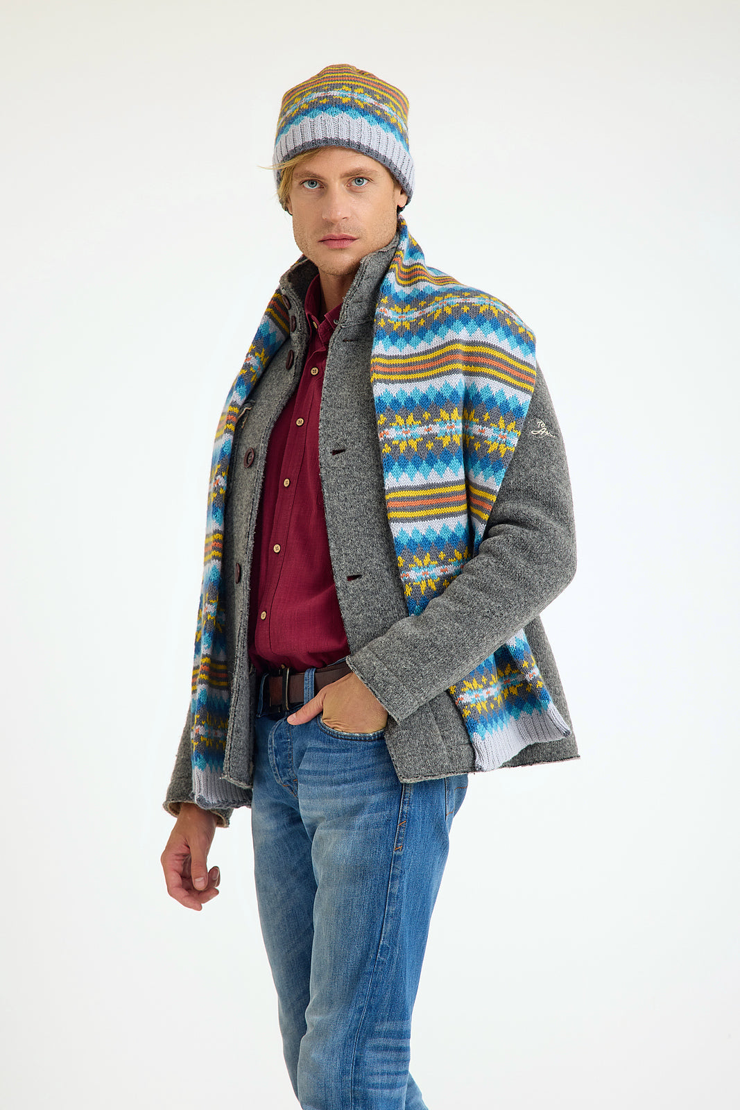 A Jody Long Llama Mia Pattern - Nordic Hat & Scarf (PDF)