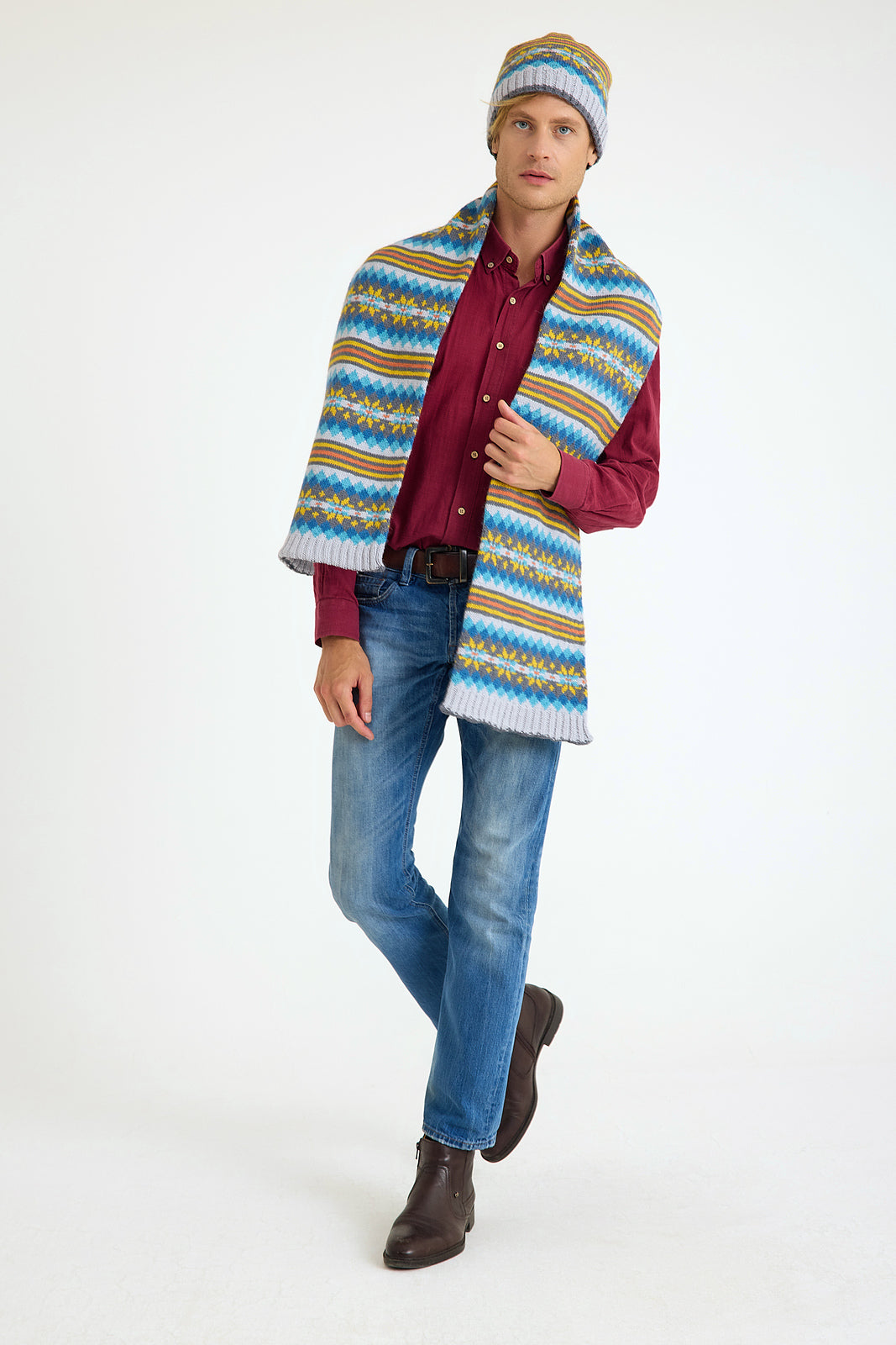 A Jody Long Llama Mia Pattern - Nordic Hat & Scarf (PDF)