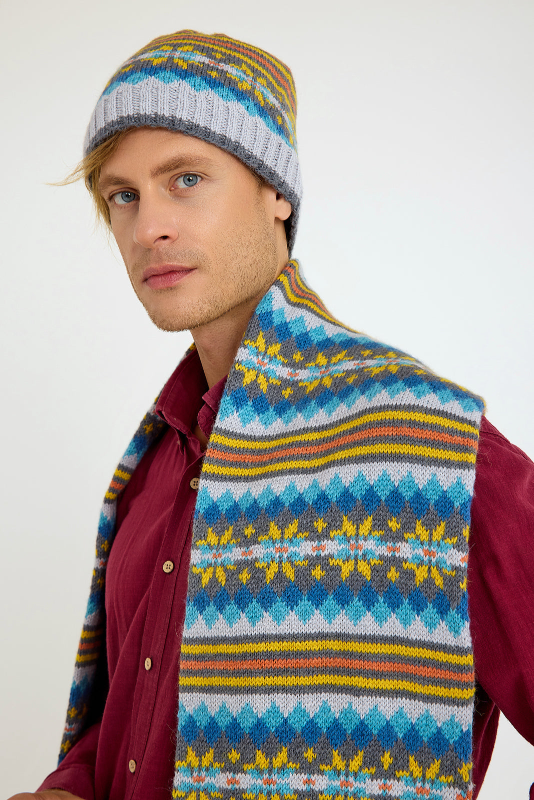 A Jody Long Llama Mia Pattern - Nordic Hat & Scarf (PDF)