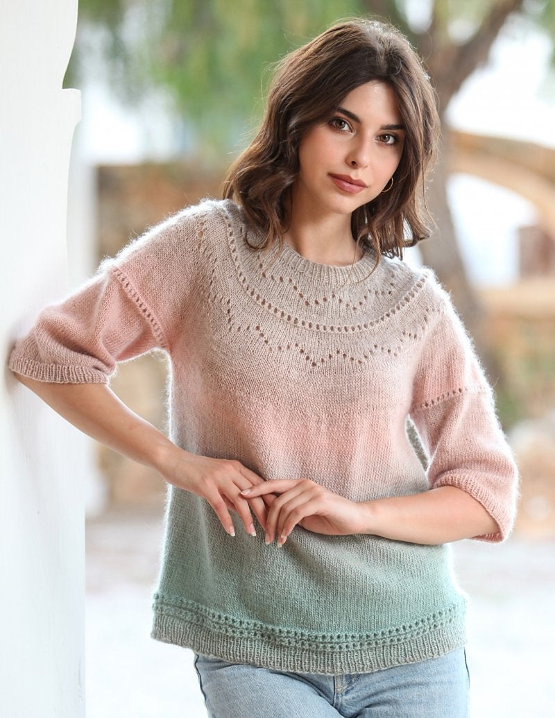 A FREE Laines du Nord Pattern - Candy Pullover (PDF) knitting pattern on sale at little knits