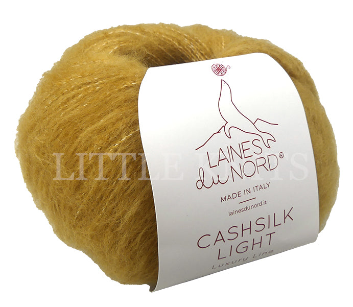 Laines Du Nord Cashsilk Light - Ochre (Color #3000) knitting and crochet yarn on sale at little knits.