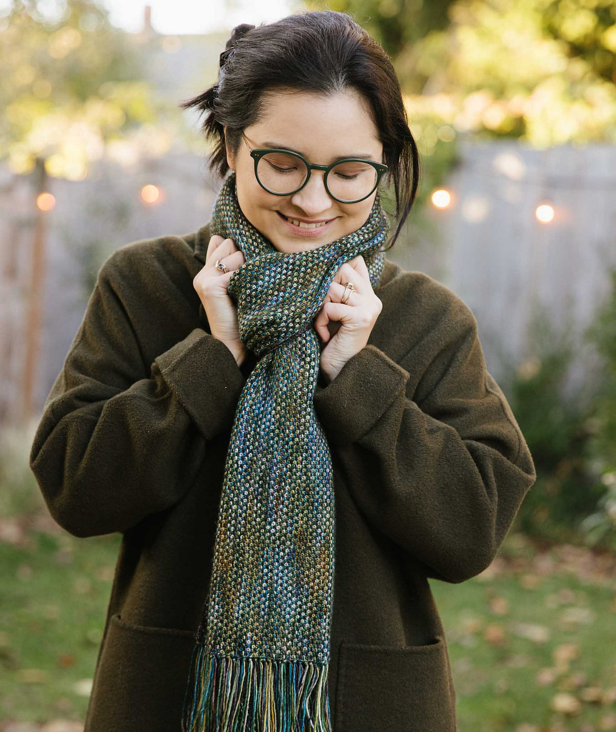A Churchmouse Yarns and Teas Pattern - Linen Stitch Scarf and Loop (PDF)