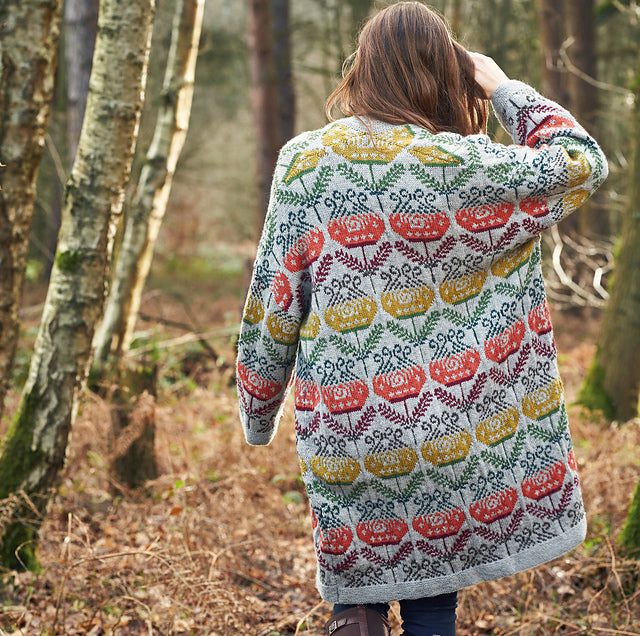 A Rowan Alpaca Soft DK Pattern - Moonflower Coat (PDF)