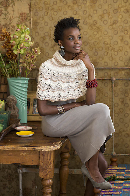 A Noro Silk Garden Sock Pattern - Mock Neck Capelet (PDF)