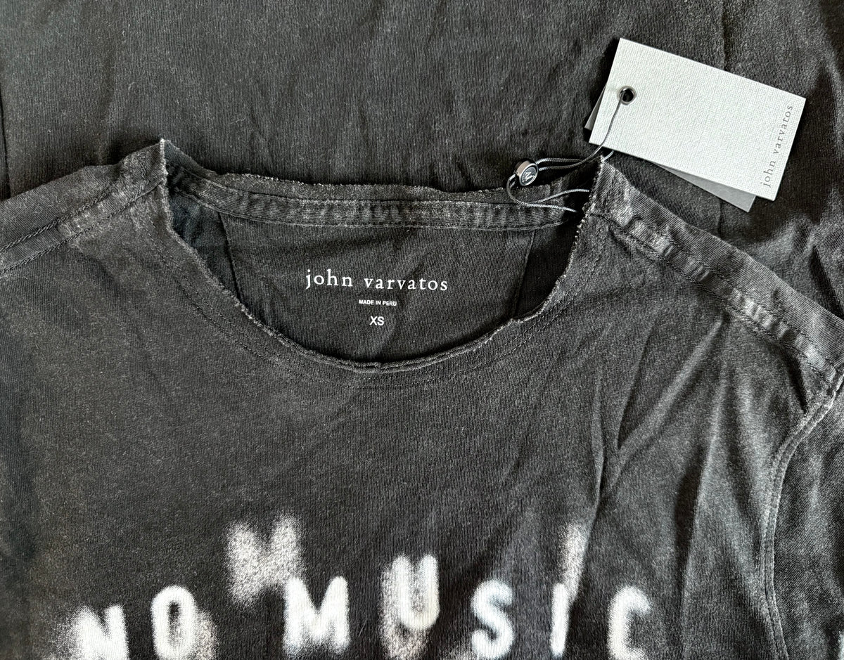 New, John Varvatos Men's No Music No Life Graphic T-Shirt, XS