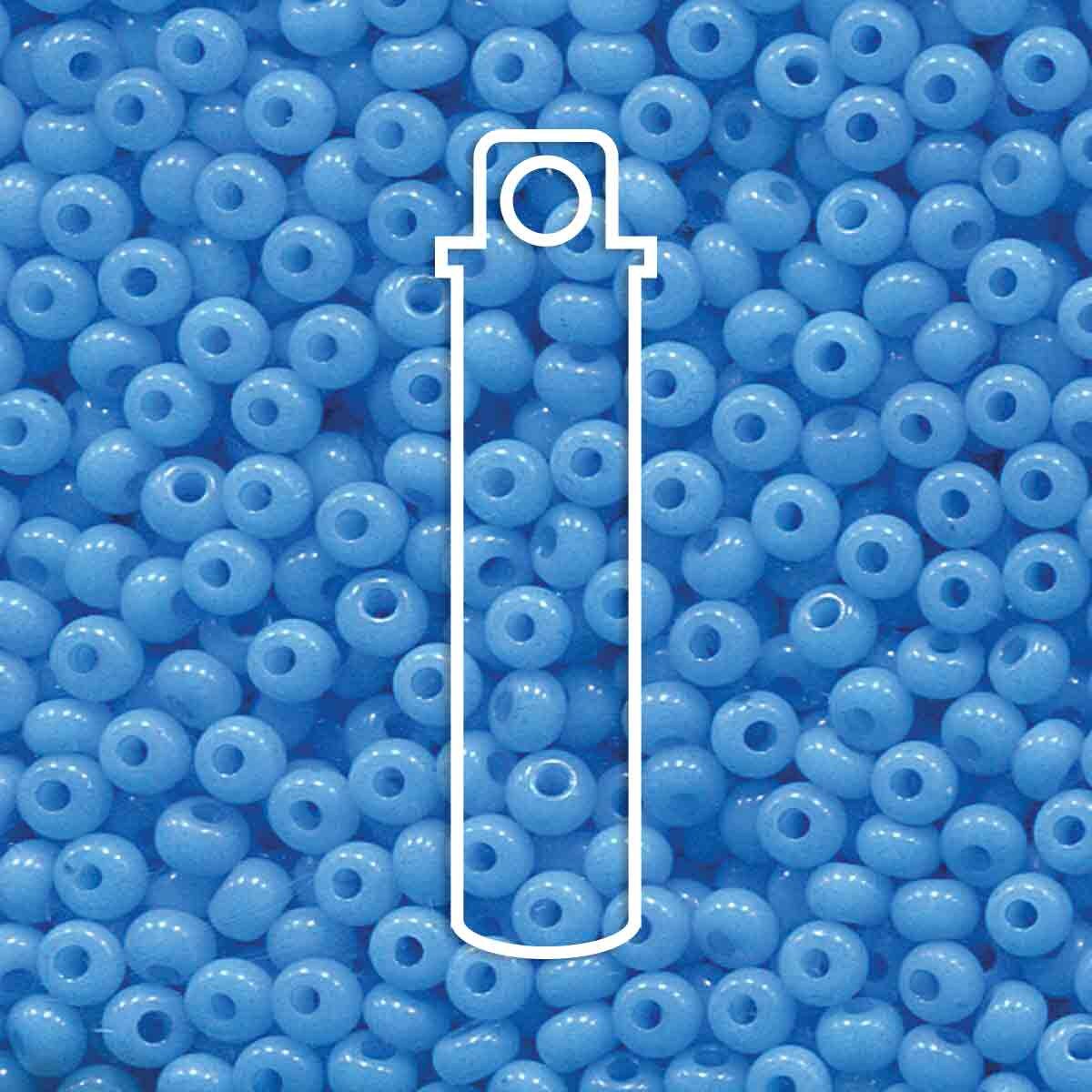 6/0 Czech Seed Beads  - Solgel Aqua Opal (Color #02634) 24 Gram Tube