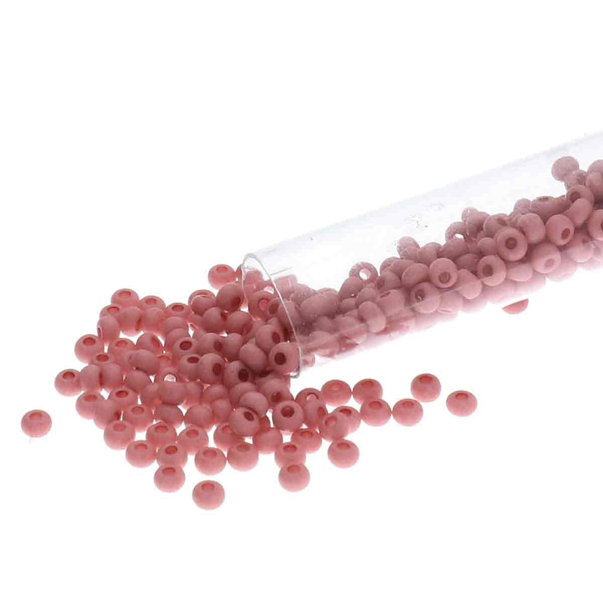 6/0 Czech Seed Beads  - Pink Opaque (Color #07303) 20 Gram Tube