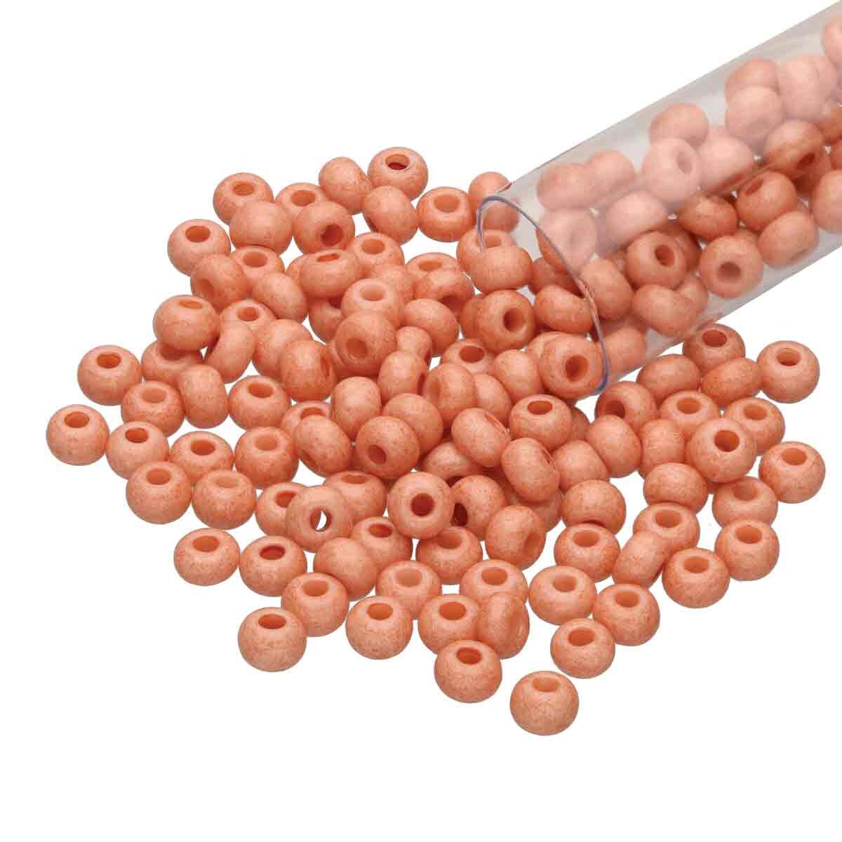 6/0 Czech Seed Beads  - Pink Opaque (Color #07331) 20 Gram Tube