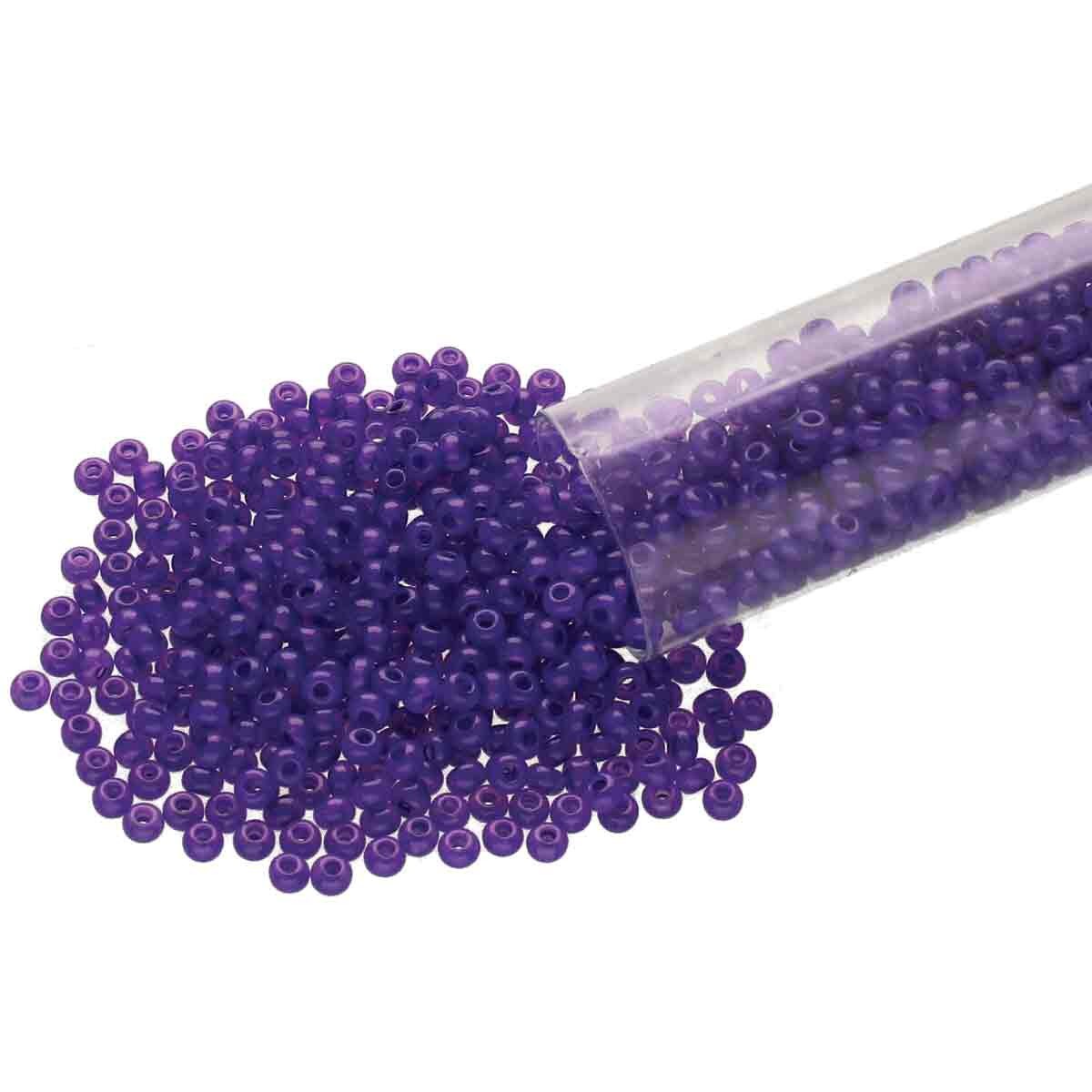 6/0 Czech Seed Beads  - Violet Dyed Terra (Color #17828) 20 Gram Tube