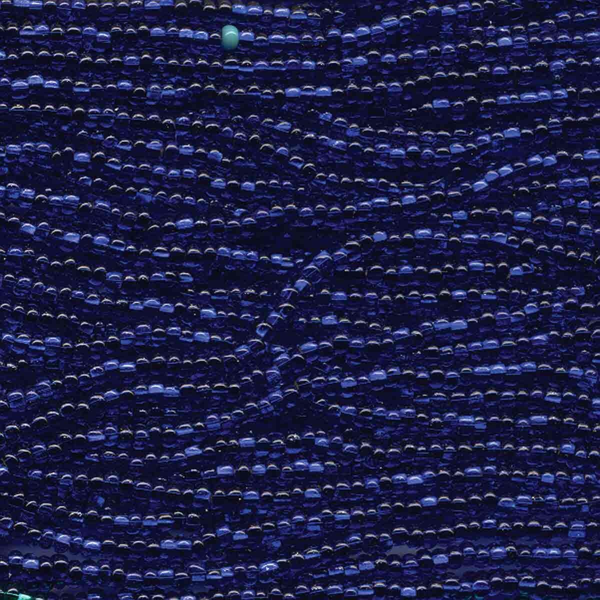 6/0 Czech Seed Beads - Cobalt Silver Lined (Color #37100) - 6 String Hanks, 65 Grams